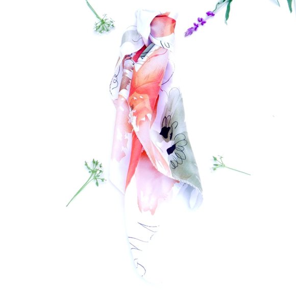 Silk Bandana Scarf Sunset - Picture 3 of 4